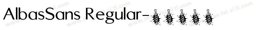 AlbasSans Regular字体转换